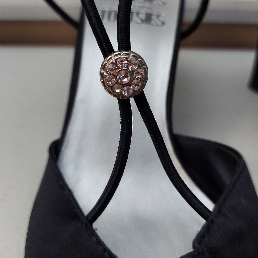 Black MOOTSIE TOOTSIES DRESS SHOE with rhinestones - Picture 3 of 6